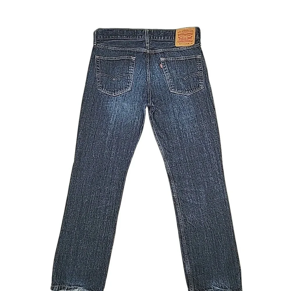 Levi's 514 Jeans Blue Straight Fit Men Size 36 x 32 Dark Wash Cotton